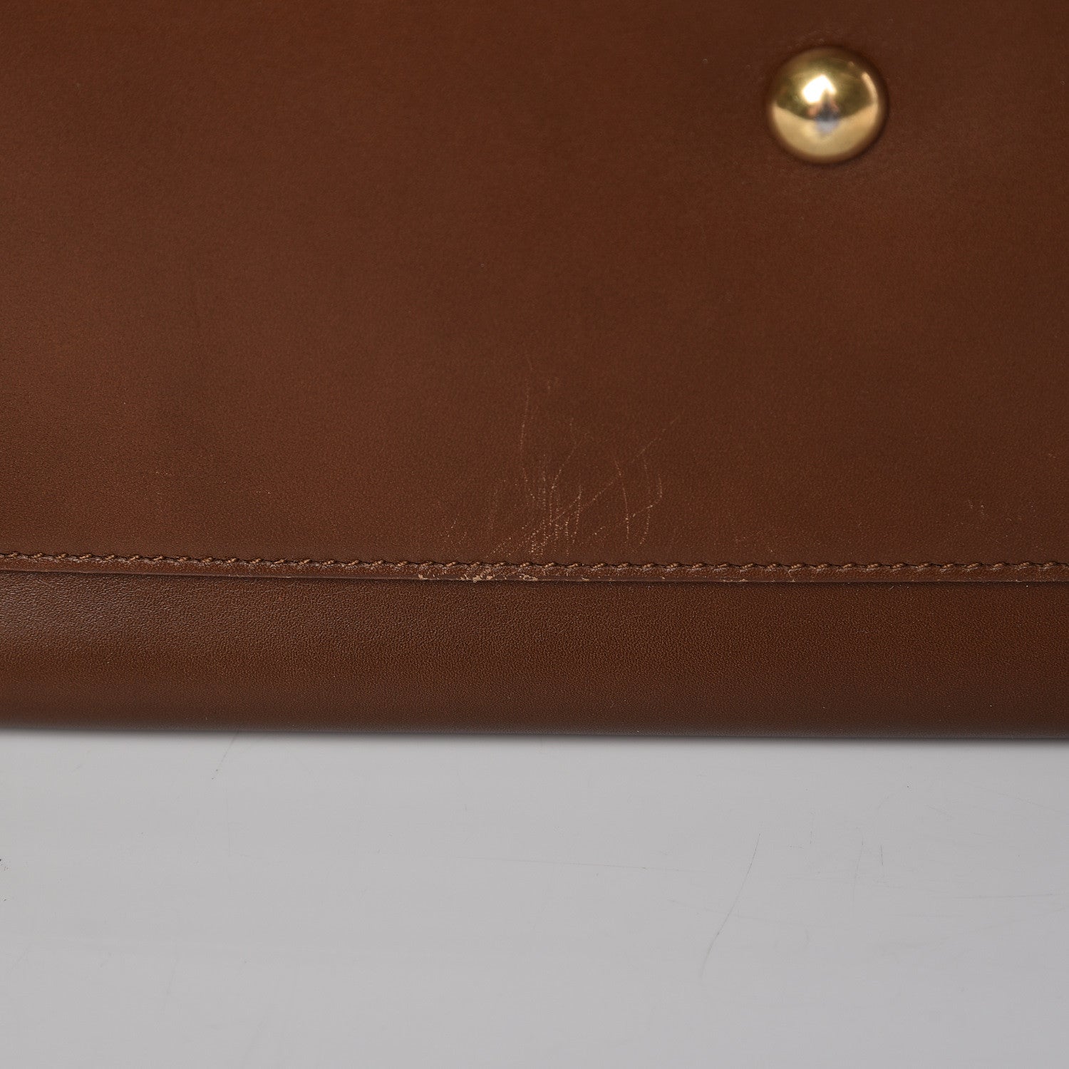 Saint Laurent Calfskin Classic Duffle 6 Havane 13 of 20