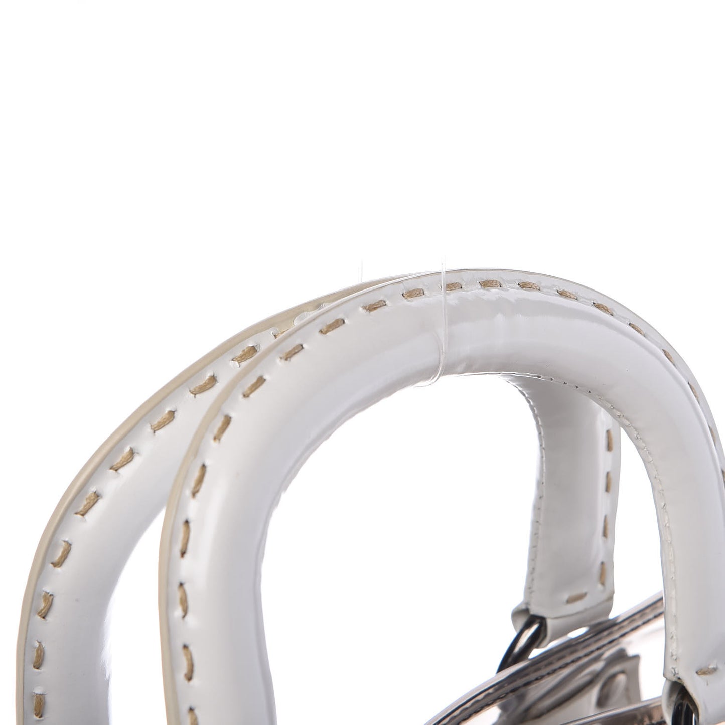 Vinyl Calfskin Tote Transparent White