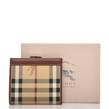 Burberry Haymarket Check French Wallet Brown 8 of 8
