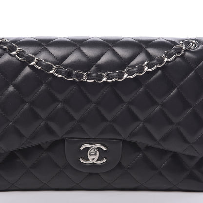 Chanel Lambskin Quilted Jumbo Double Flap Black 12 of 12
