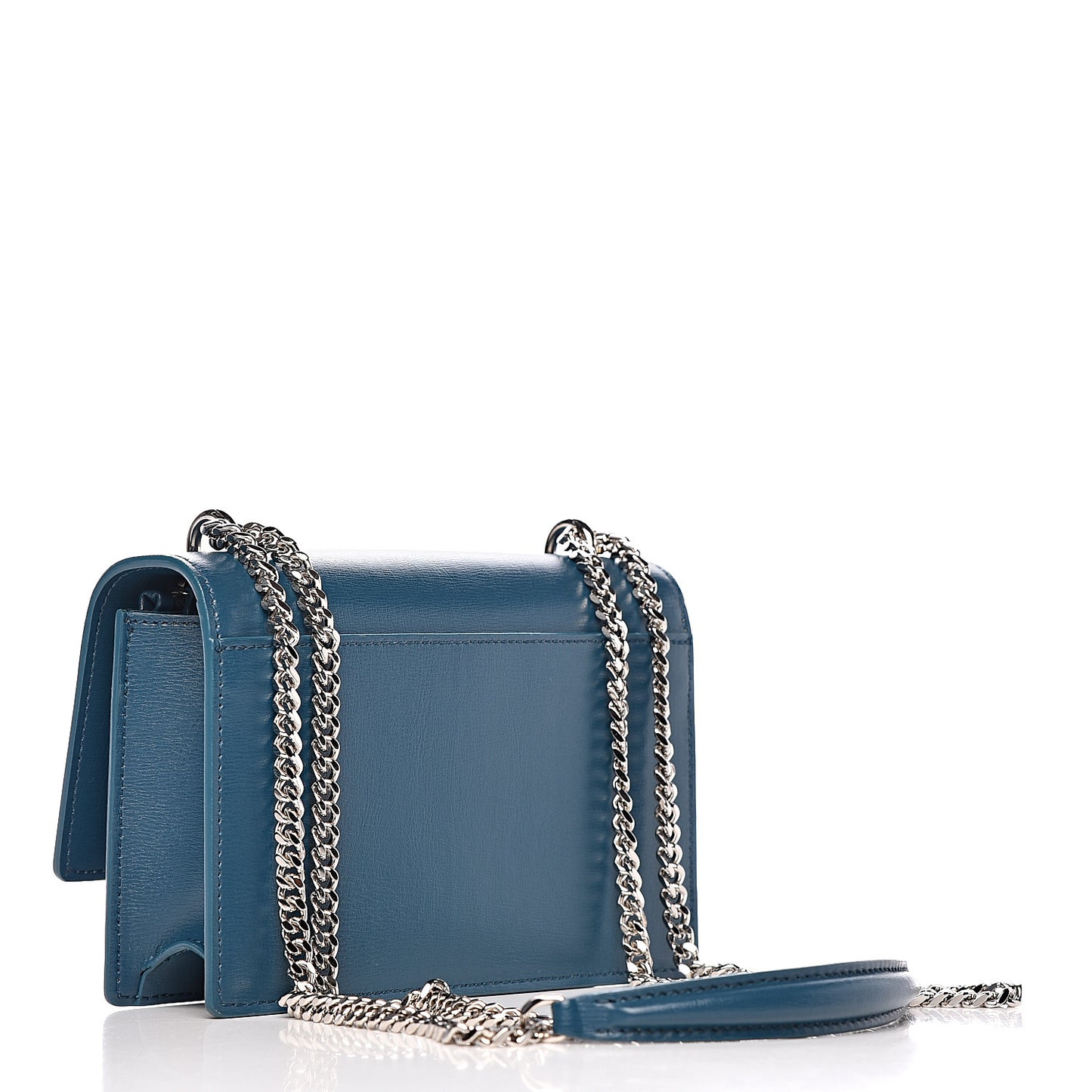 Calfskin Monogram Sunset Chain Wallet Peacock