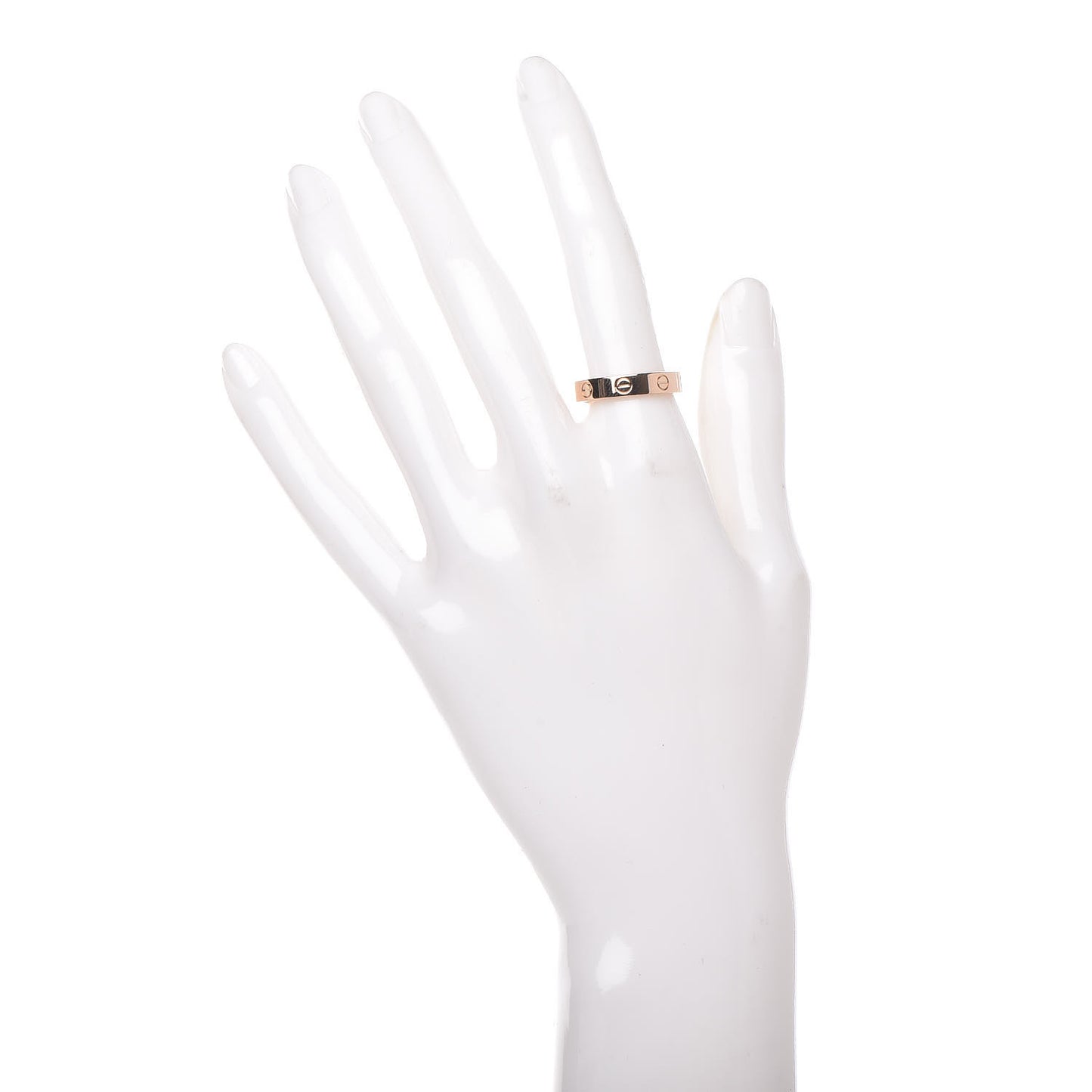 18K Pink Gold Diamond 4mm LOVE Wedding Band Ring 54 6.75