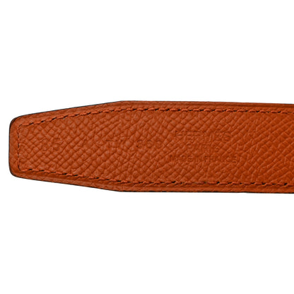 Hermes Swift Epsom 24mm Mini Martelee Constance Belt 80 32 Black Orange 6 of 7