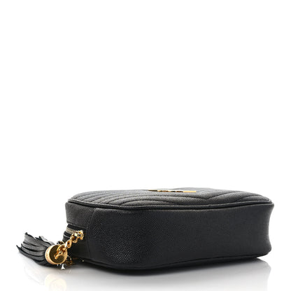 Saint Laurent Grain De Poudre Matelasse Monogram Mini Lou Camera Bag Black 4 of 10