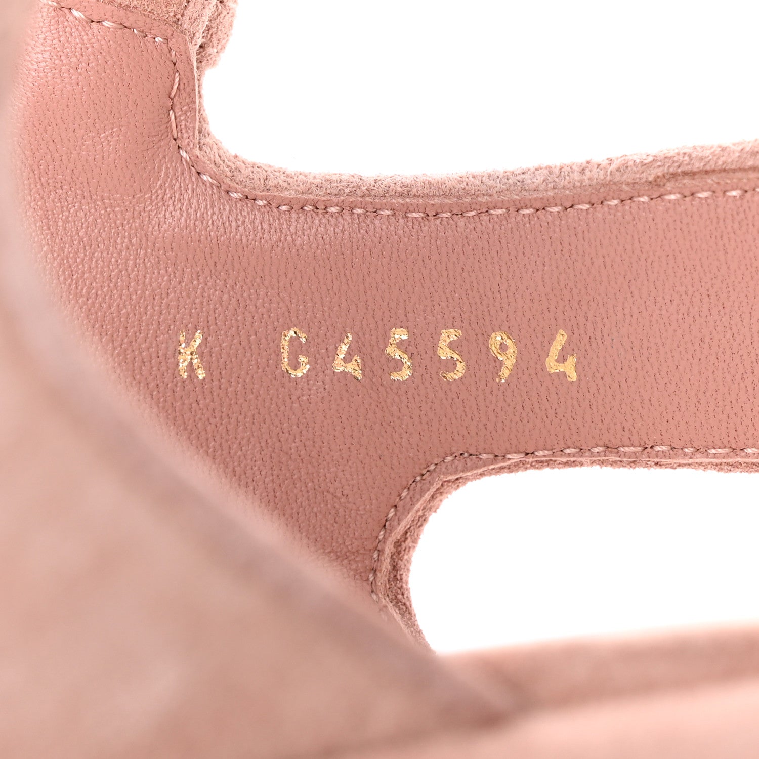 Chanel Suede Calfskin Peep Toe Wedge Sandals 39 Light Pink 8 of 13