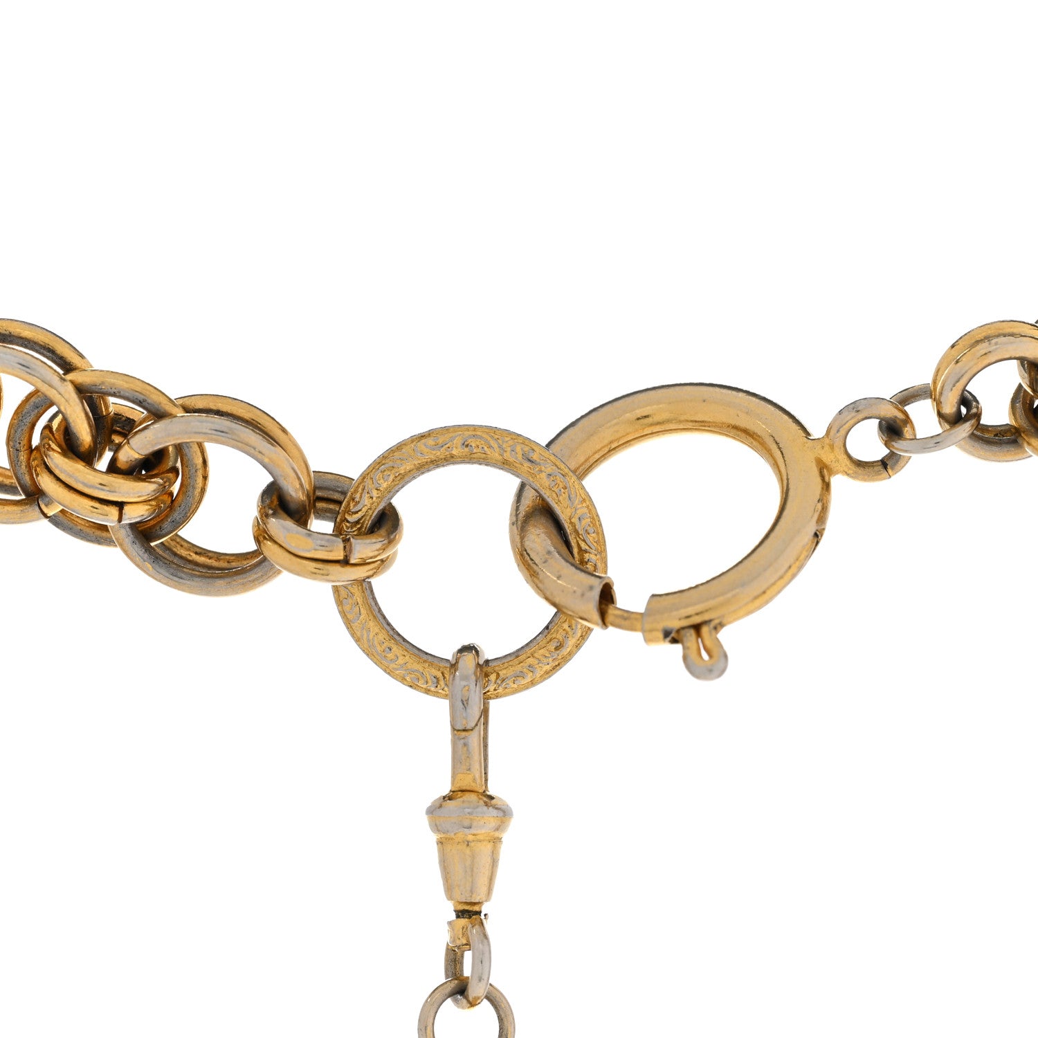 Chanel Metal Coco Chanel Link Short Necklace Gold 5 of 7
