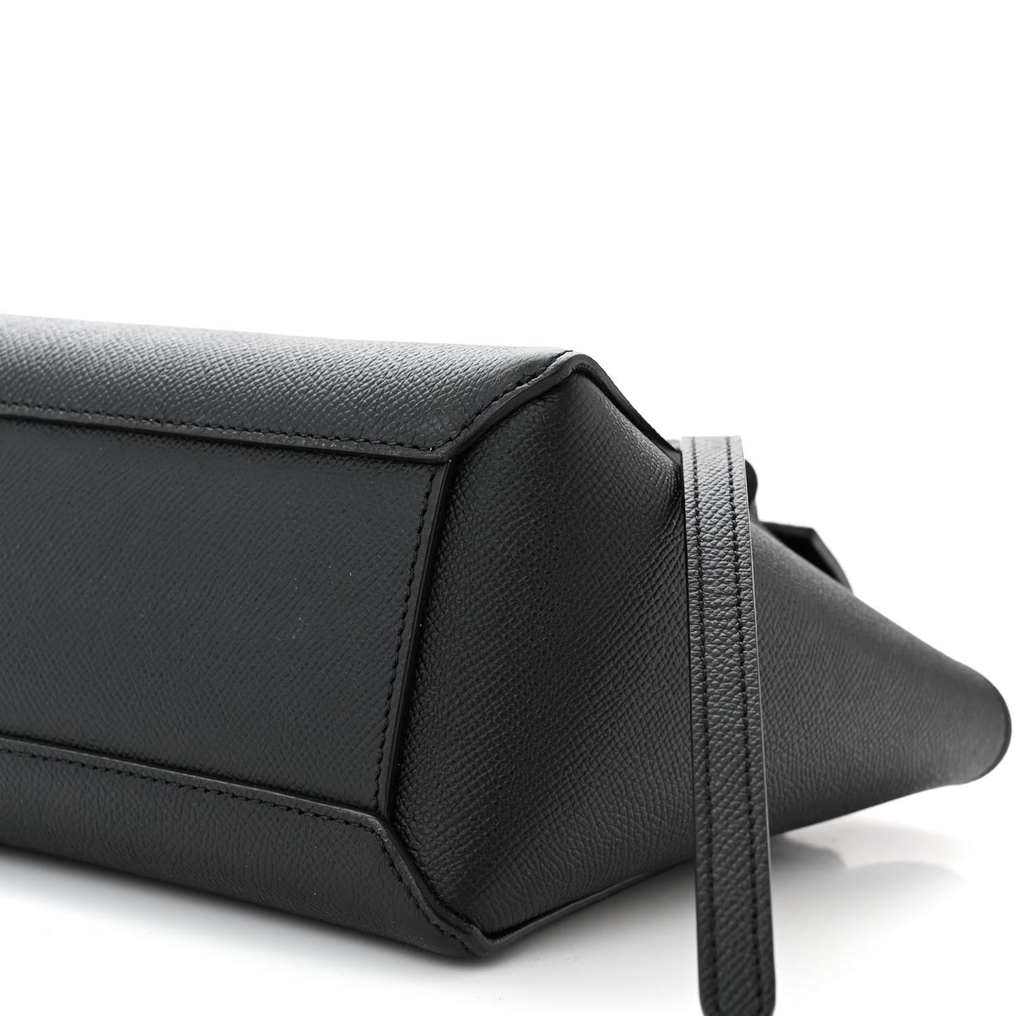Grained Calfskin Nano Belt Bag Black