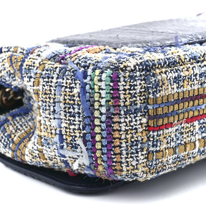 Chanel Tweed Snakeskin Quilted Small CC Filigree Flap Multicolor 11 of 12