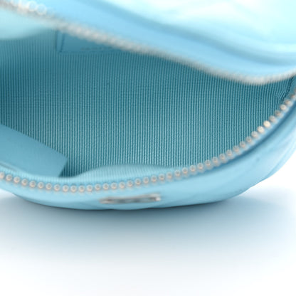 Chanel Lambskin Quilted Arm Coin Purse Neon Blue 5 of 8