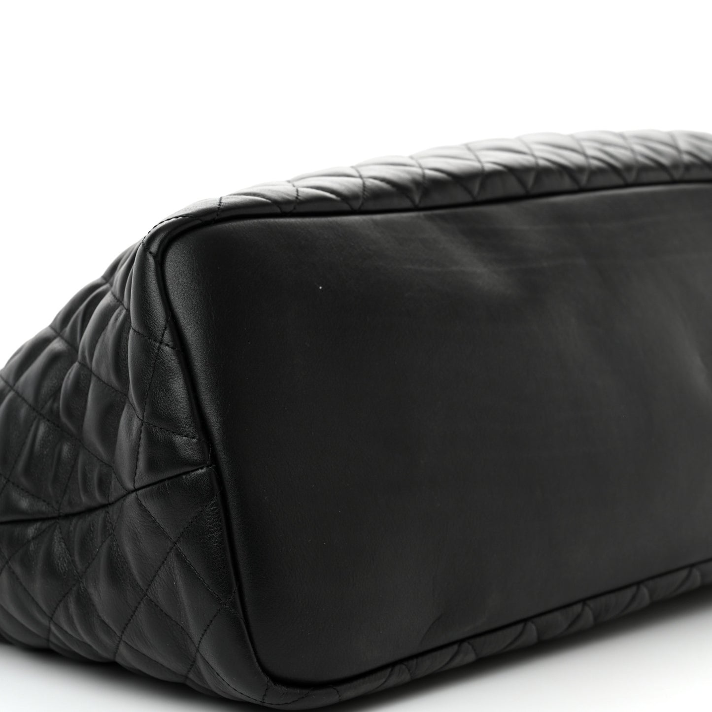 Calfskin Quilted ES Giant Travel Bag Black