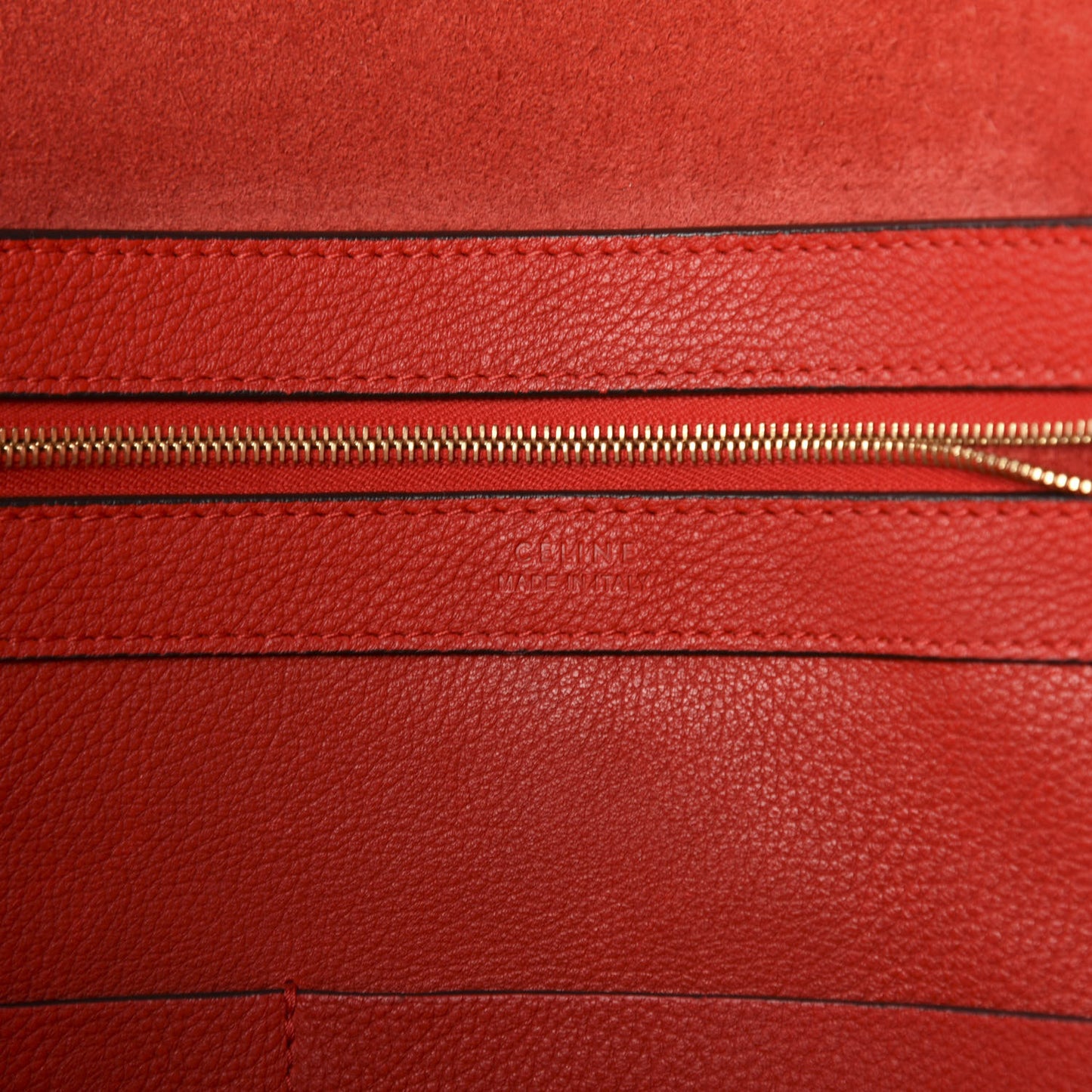 Grained Calfskin Medium Horizontal Cabas Phantom Coquelicot
