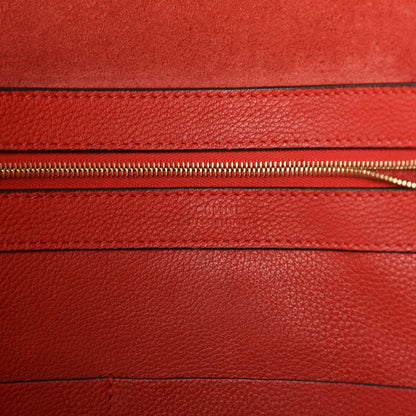 Celine Grained Calfskin Medium Horizontal Cabas Phantom Coquelicot 8 of 15
