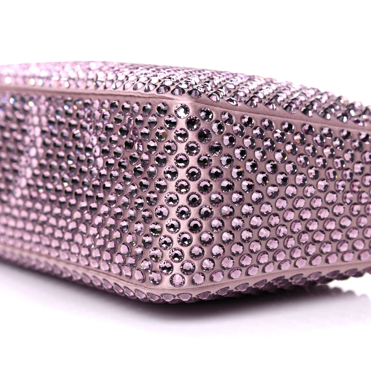 Prada Satin Crystal Mini Re-Edition 2000 Bag Alabastro 8 of 11