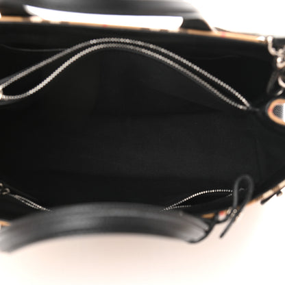 Burberry Goatskin Vintage Check Medium Banner Tote Black 5 of 8