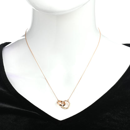 Tiffany 18K Rose Gold Interlocking Atlas Open Pendant Necklace 2 of 5