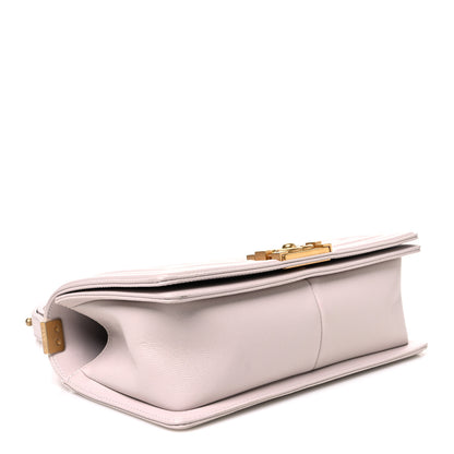 Chanel Caviar Chevron Quilted Medium Boy Flap Light Pink 4 of 10