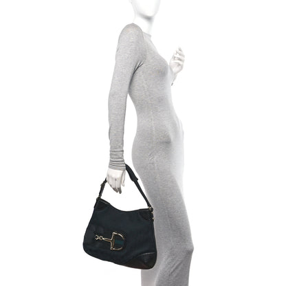 Gucci Monogram Web Hasler Hobo Black 2 of 10