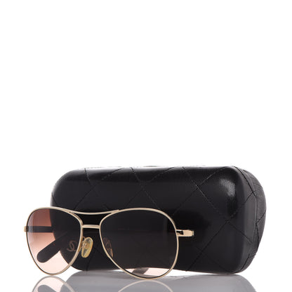 Chanel CC Aviator Sunglasses 4201 Gold 7 of 7