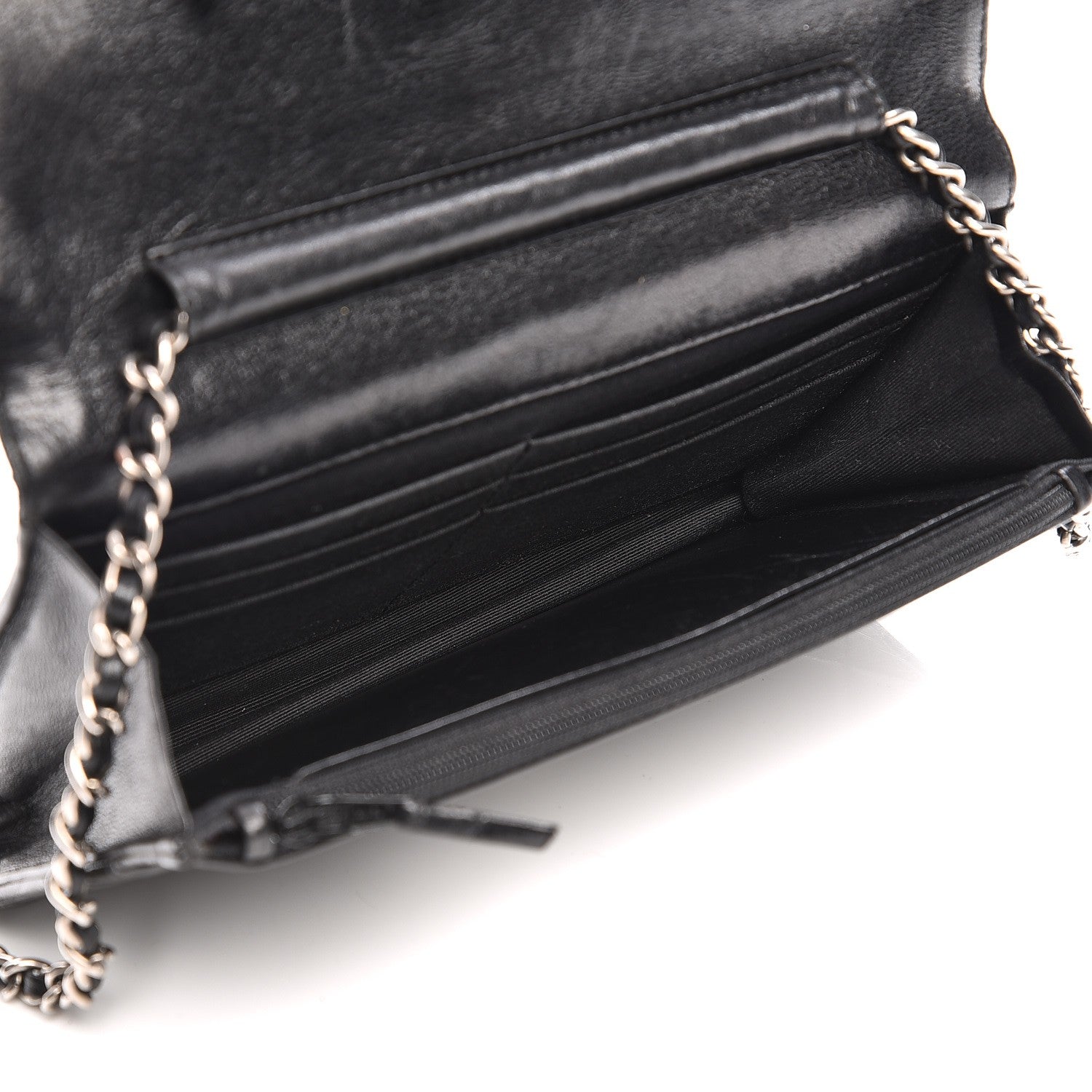 Chanel Lambskin Quilted Reissue Wallet On Chain WOC Black 5 of 13