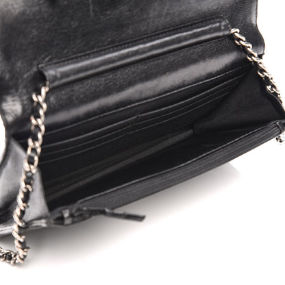 Chanel Lambskin Quilted Reissue Wallet On Chain WOC Black 5 of 13