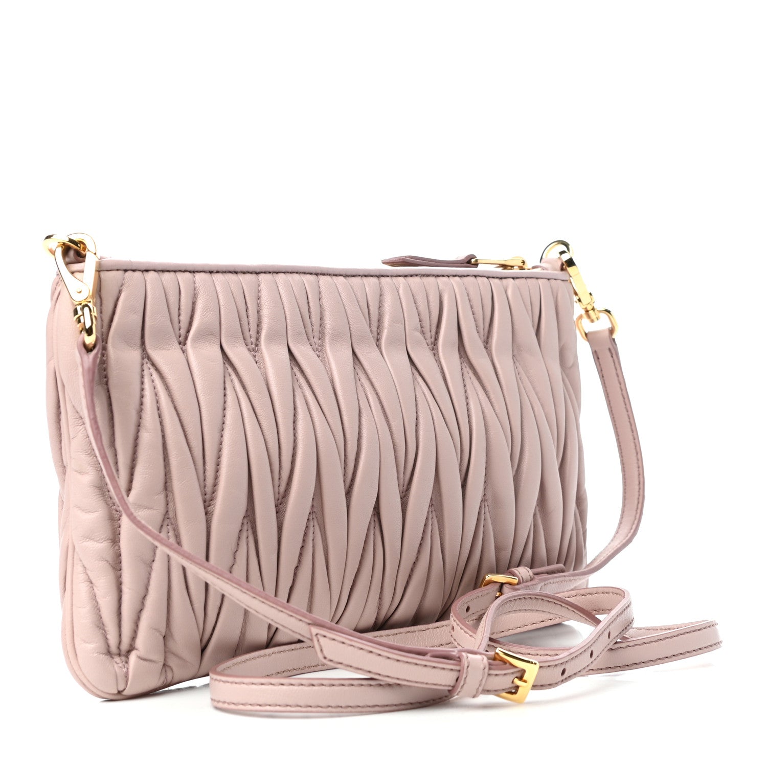 Miu Miu Nappa Matelasse Crossbody Orchidea 3 of 8