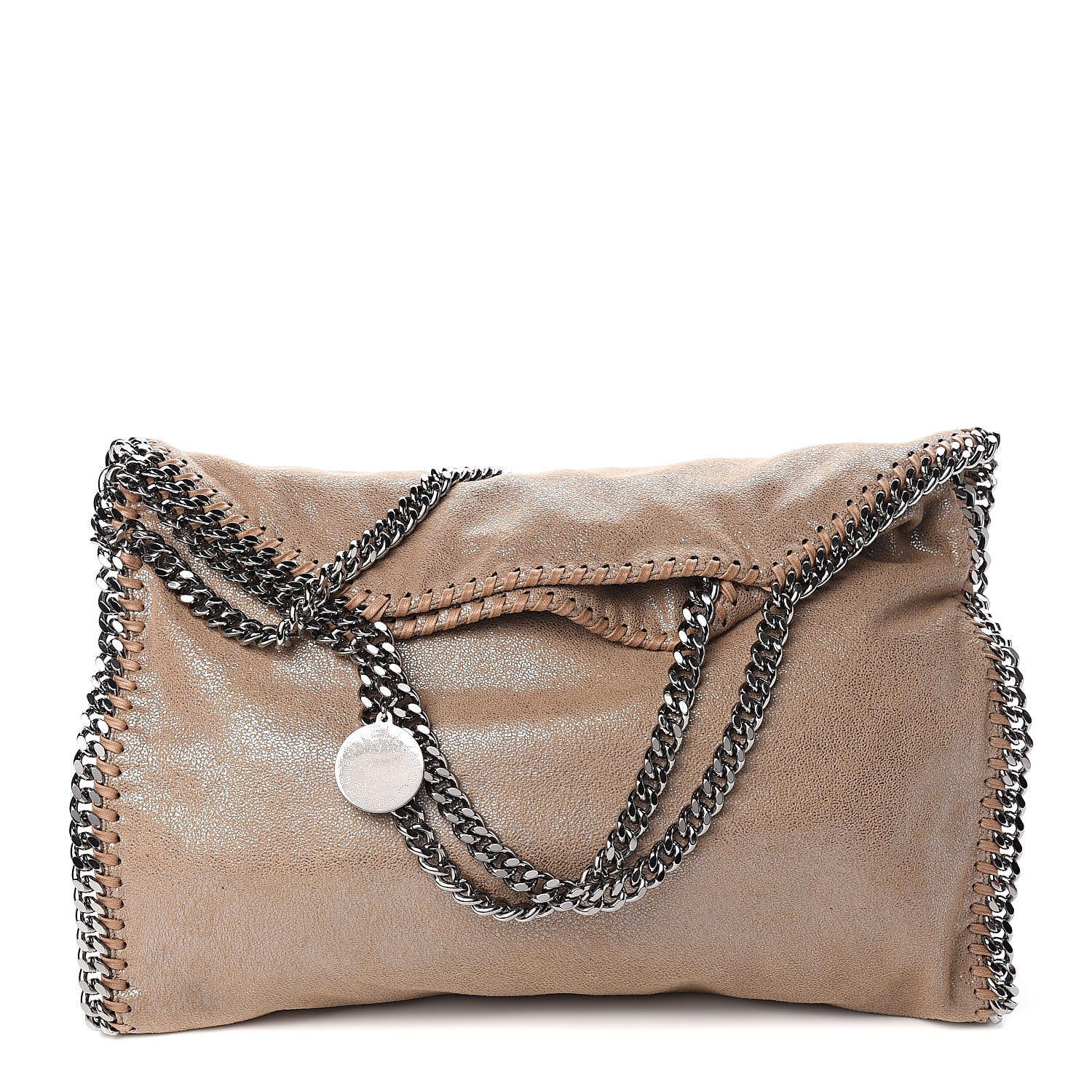 Stella McCartney Shaggy Deer Falabella Fold Over Tote Taupe 1 of 10