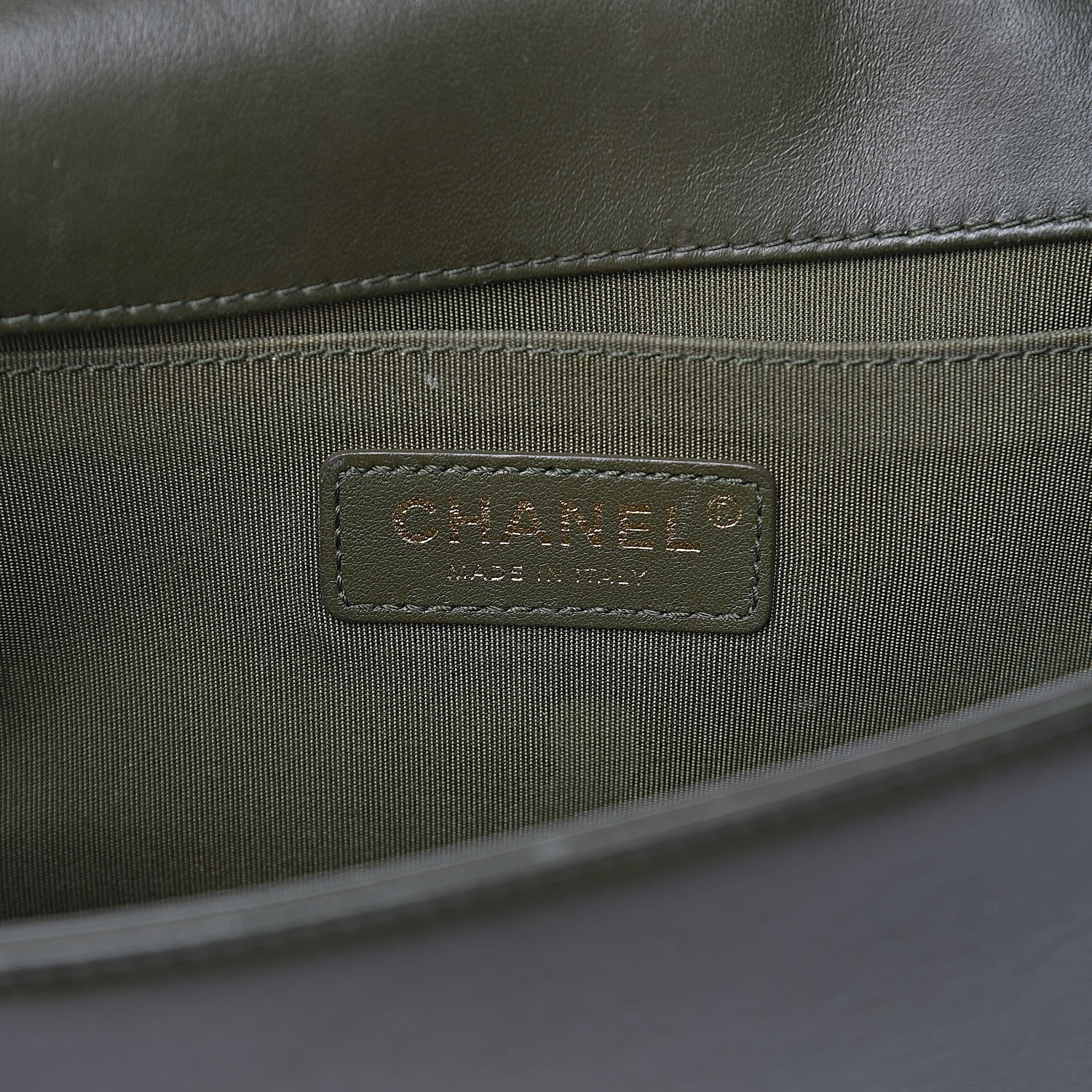 Chanel Fabric Chevron Braided Medium Boy Flap Black Dark Green 6 of 28