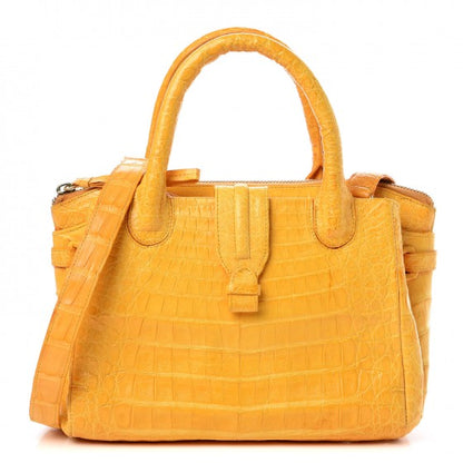 Nancy Gonzalez Crocodile Mini Cristina Satchel Yellow 1 of 8