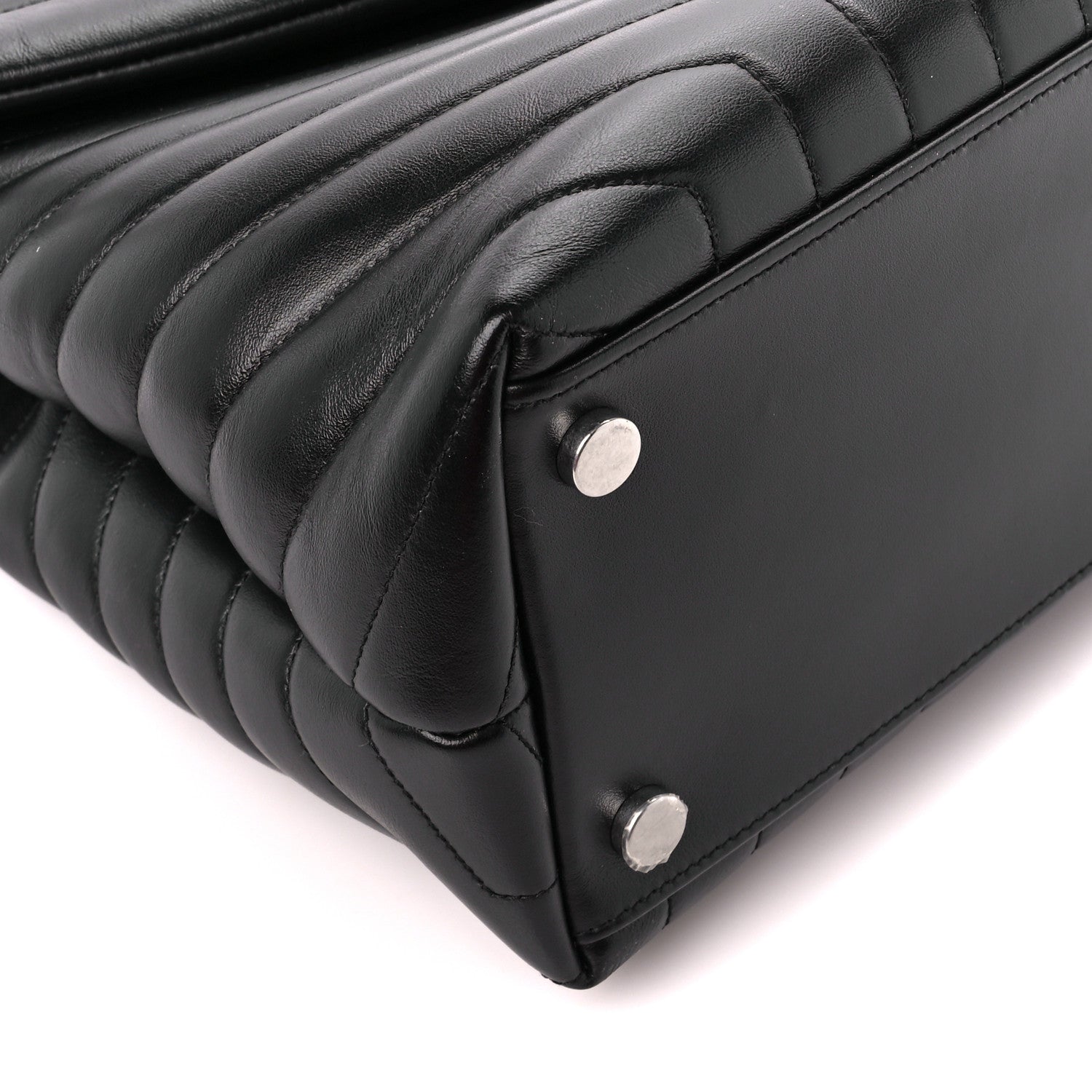 Saint Laurent Calfskin Y Quilted Monogram Large Loulou Chain Satchel Black 10 of 11