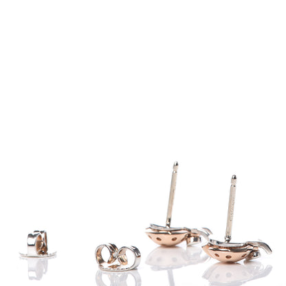 Tiffany Sterling Silver 18K Rose Gold Return to Love Bugs Ladybug Earrings 3 of 6