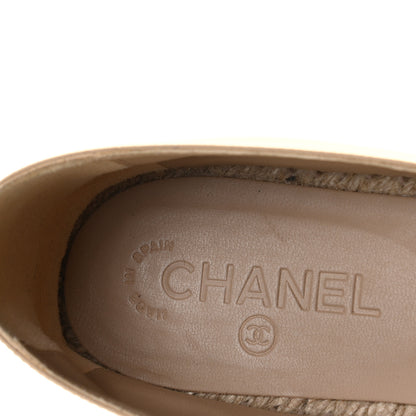 Chanel Lambskin CC Espadrilles 41 Beige Black 8 of 13