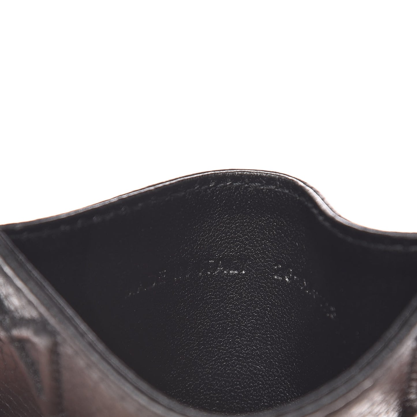 Grained Calfskin Cannage Diorama Card Holder Black