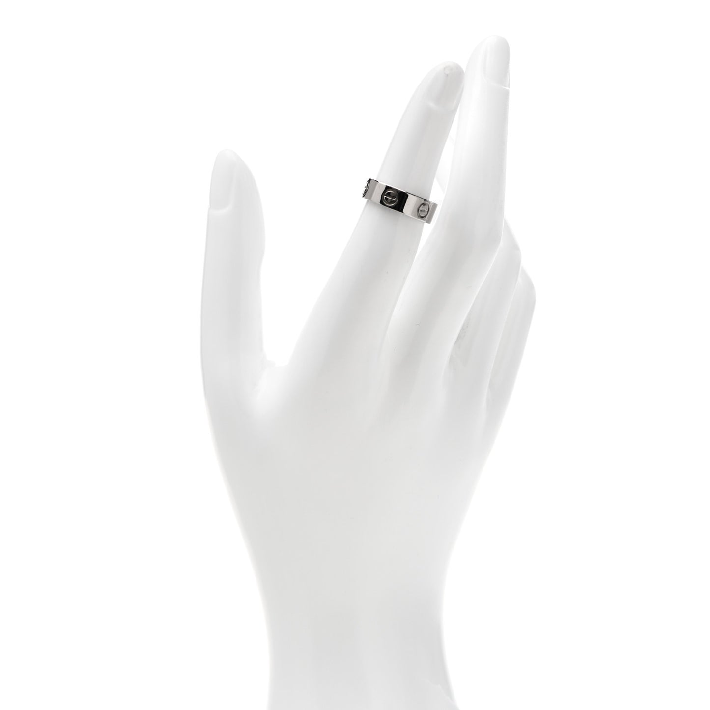 18K White Gold 5.5mm LOVE Ring 49 4.75
