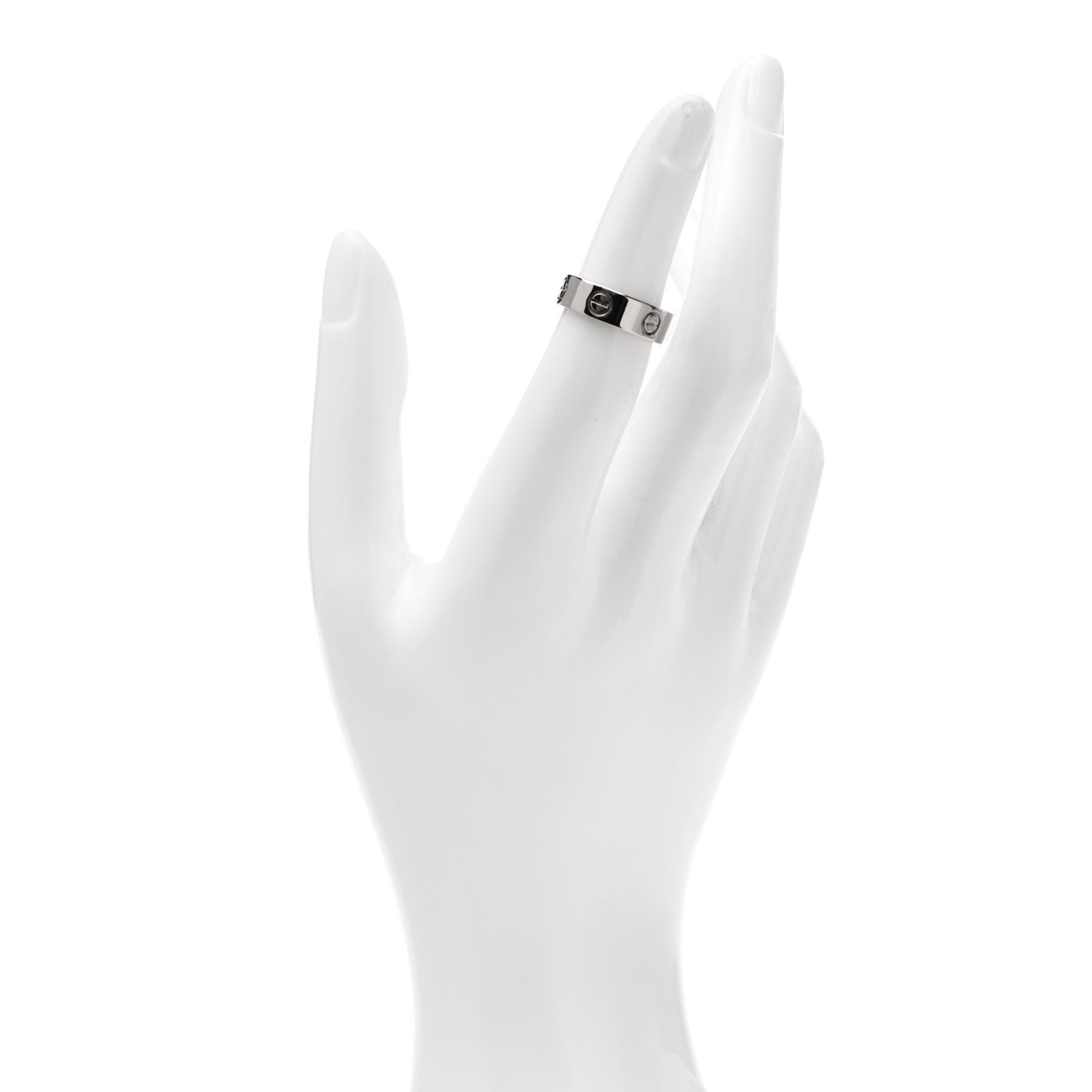 Cartier 18K White Gold 5.5mm LOVE Ring 49 4.75 2 of 4