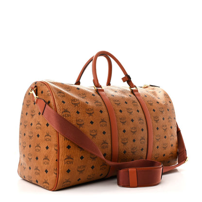 MCM Visetos Large Traveler Weekender Bag Cognac 1 of 6