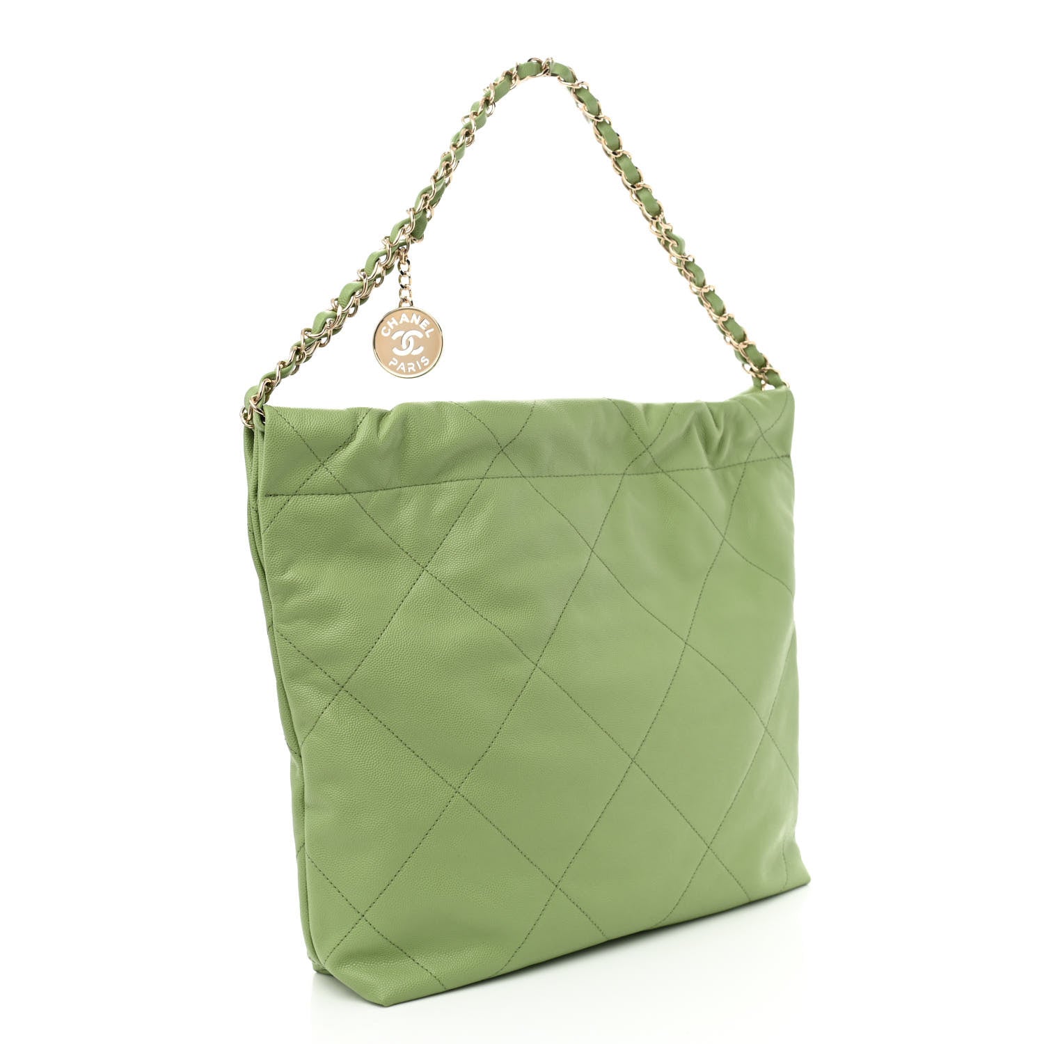 Chanel Shiny Caviar Quilted Small Chanel 22 Green 4 of 11