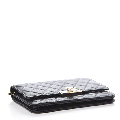 Chanel Caviar Quilted Golden Class Wallet On Chain WOC Black 4 of 11