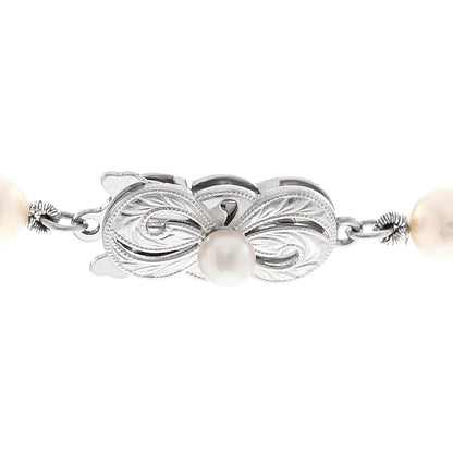 Mikimoto 18K White Gold Akoya Cultured Pearl 6-6.5mm Strand Necklace 16" 4 of 5
