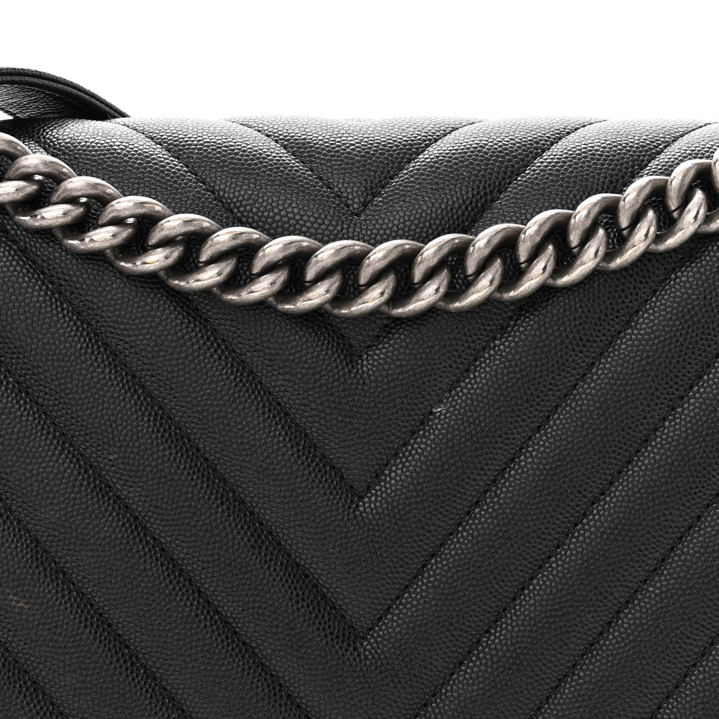 Caviar Chevron Quilted New Medium Boy Flap Black