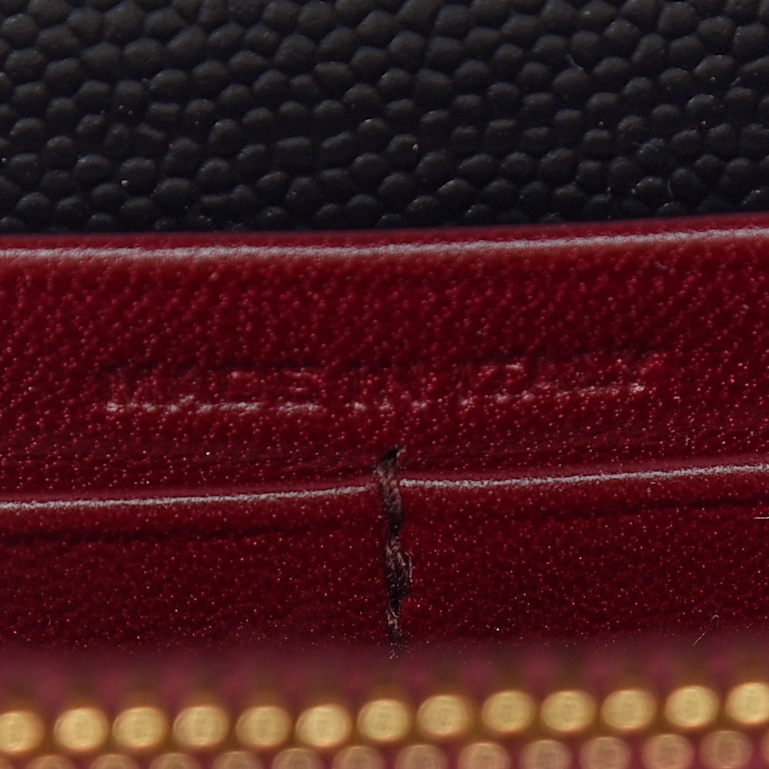 Saint Laurent Grain De Poudre Monogram Cassandra Chain Wallet Black Rouge Legion 7 of 9