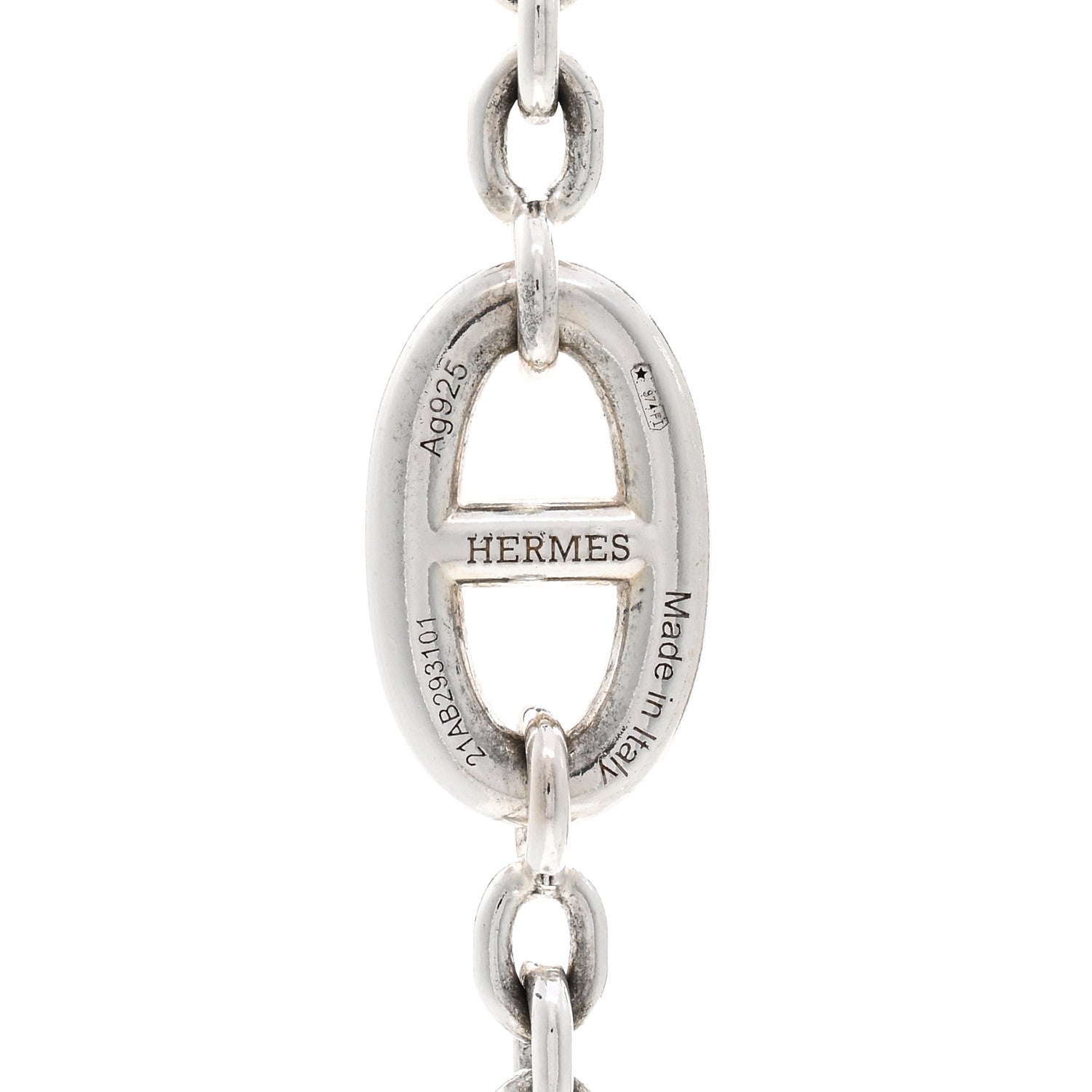 Hermes Sterling Silver Farandole Necklace 80 4 of 5
