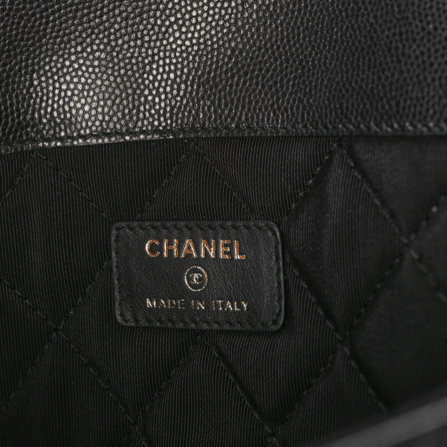 Chanel Caviar Quilted Large Golden Class Pouch Black 6 of 8