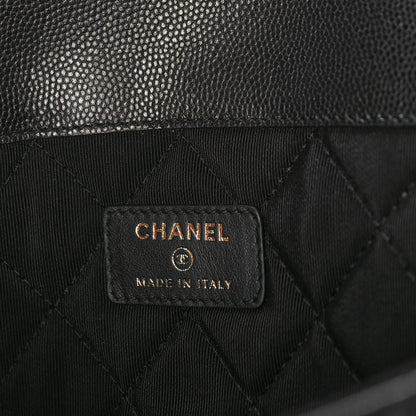 Chanel Caviar Quilted Large Golden Class Pouch Black 6 of 8