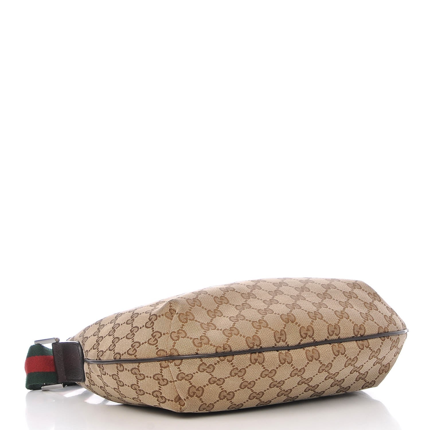 Gucci Monogram Web Medium Half Moon Hobo Dark Brown 4 of 8