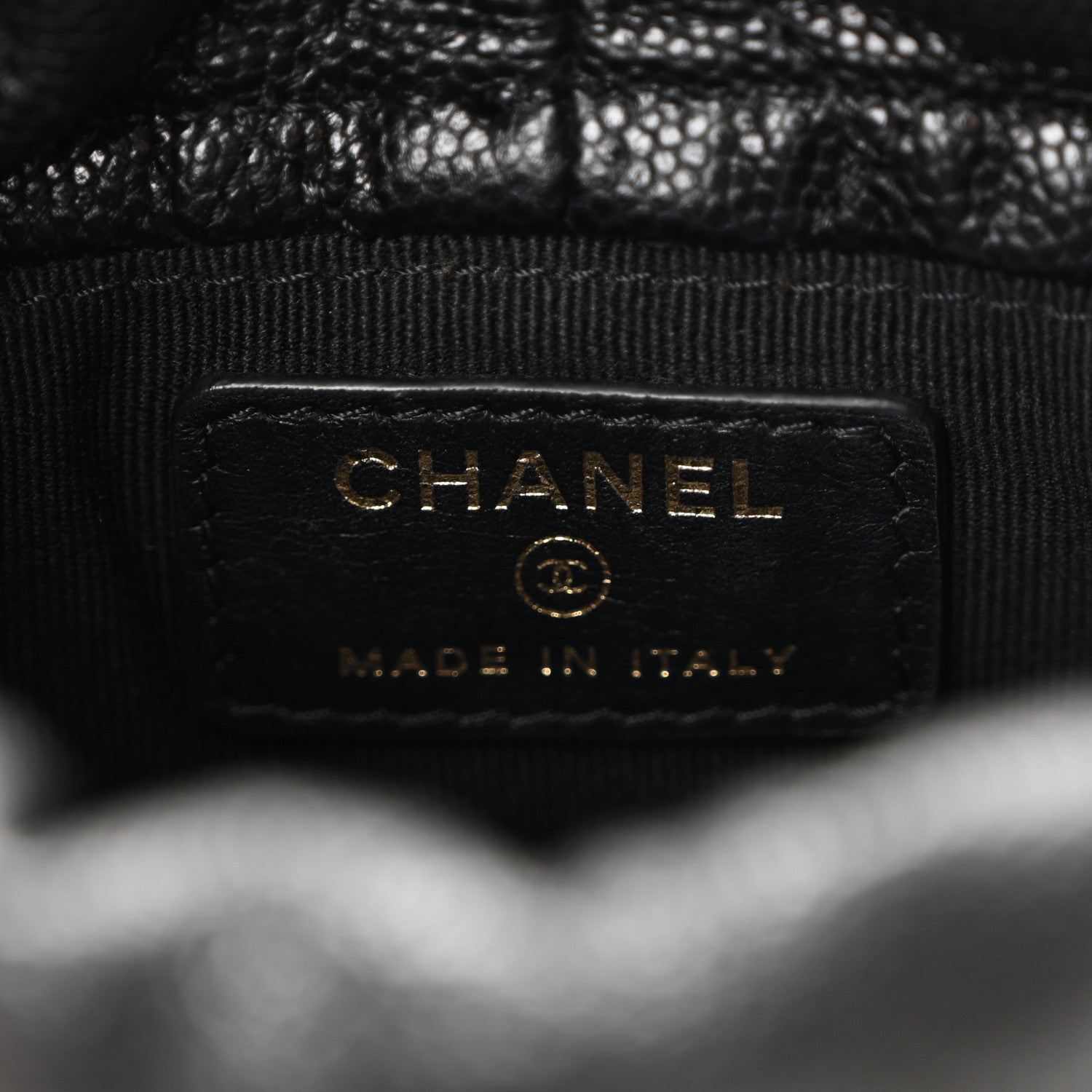 Chanel Caviar Quilted Coco First Bucket Clutch With Chain Black 6 of 10