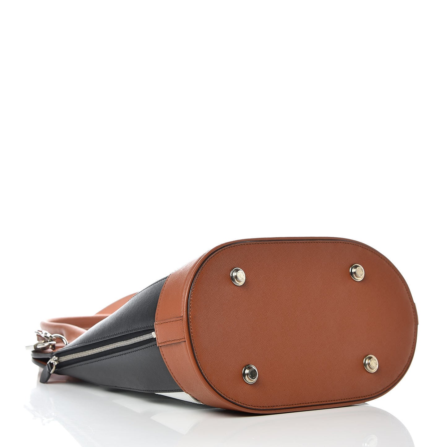 Calfskin Canvas Tressage Tote