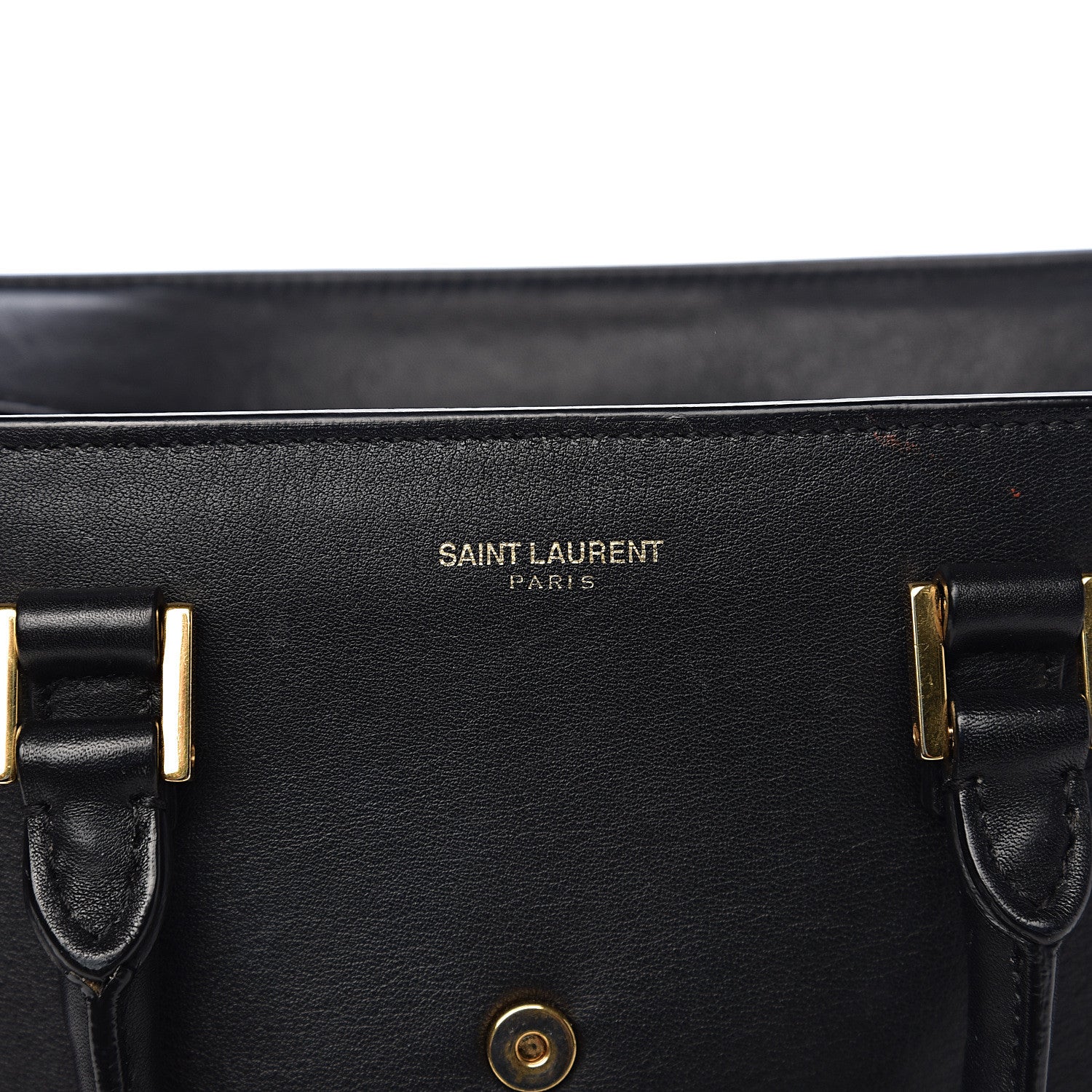 Saint Laurent Calfskin Monogram Baby Cabas Black 6 of 15
