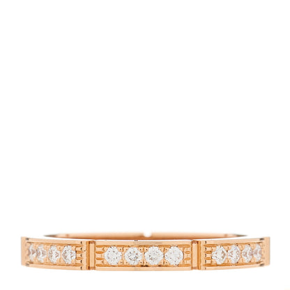 Cartier 18K Pink Gold Diamond Maillon Panthere Half Diamond Wedding Band Ring 53 6.5 1 of 6