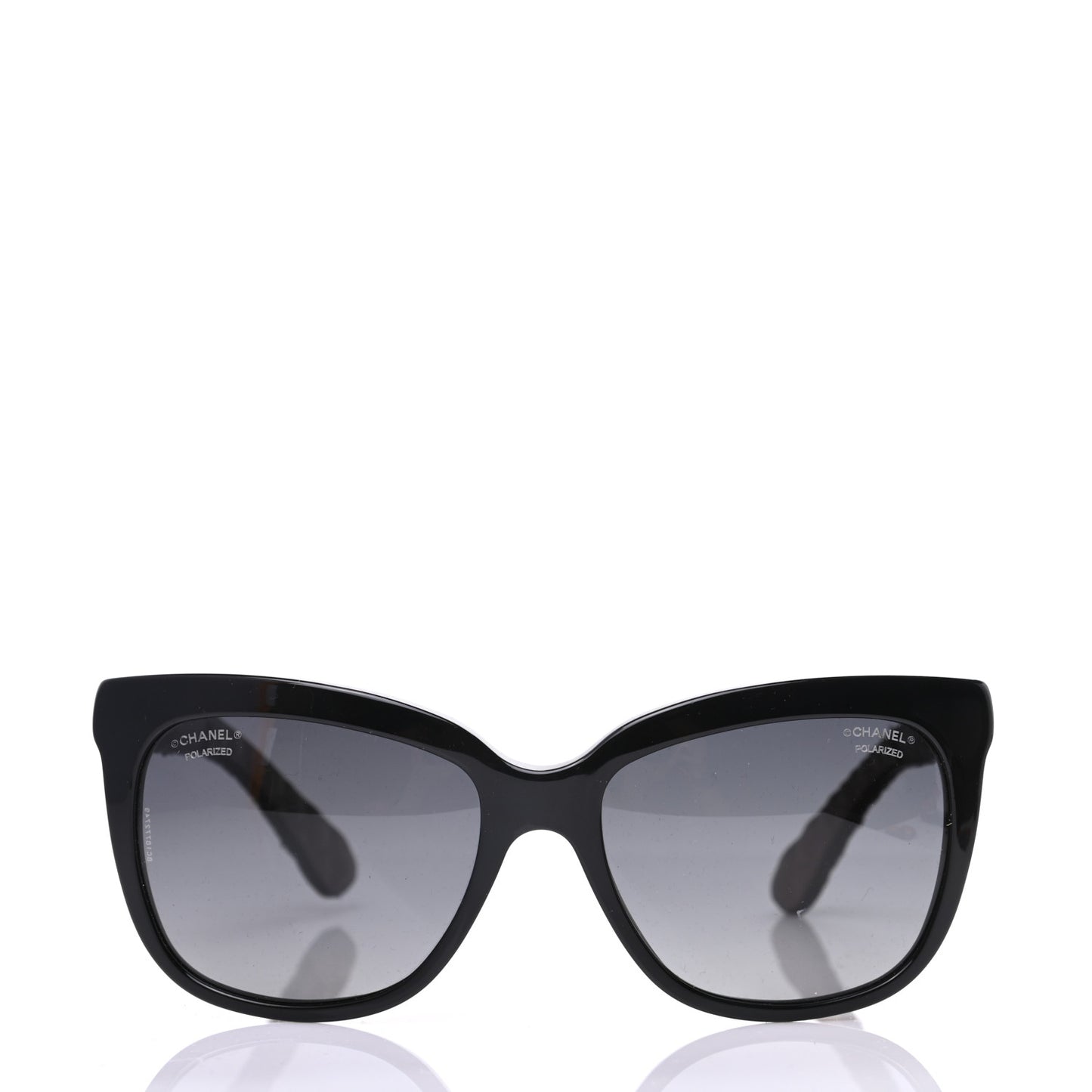 Acetate Denim Quilted Polarized CC Sunglasses 5343-Q Black