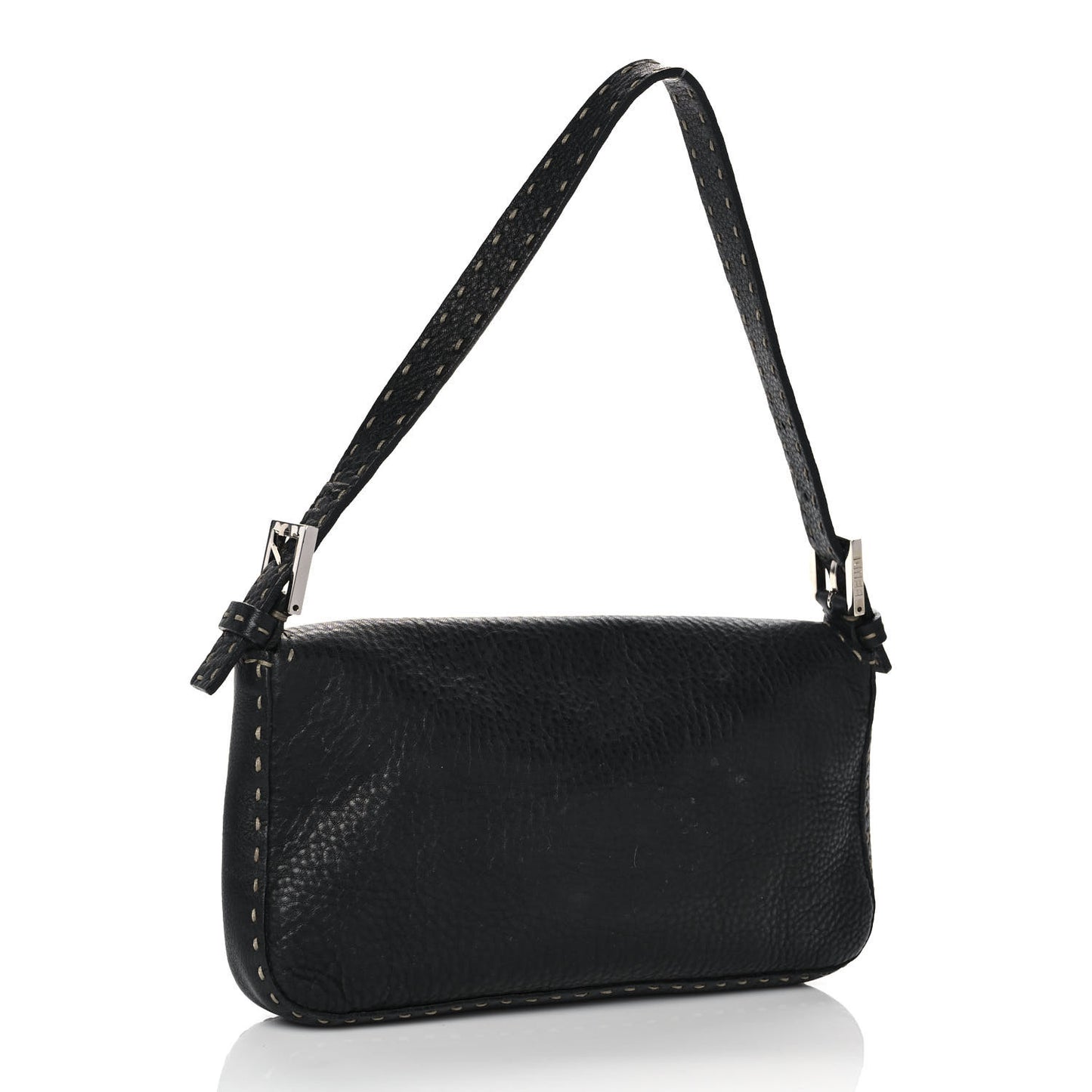 Calfskin Romano Selleria Baguette Black